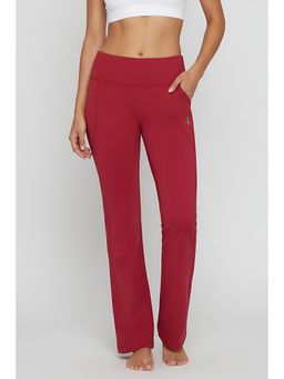 Zivame - Red Polyester Blend Solid Trackpant