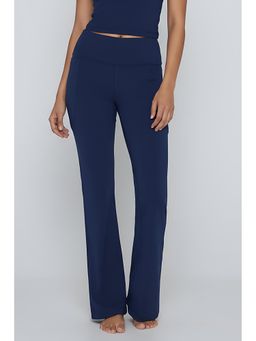 Zivame - Blue Polyester Blend Solid Trackpant