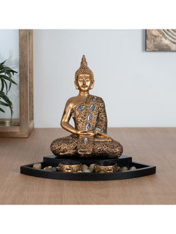 HomeTown - Mdf & Candle Holder, Gold