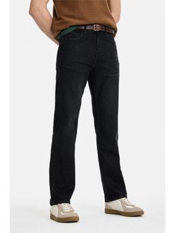 Snitch - Black Washed Straight Casual Jeans for Men