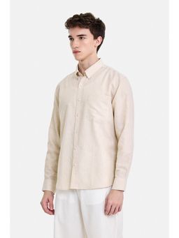Snitch - Beige Checks Full Sleeves Regular Shirt for Men