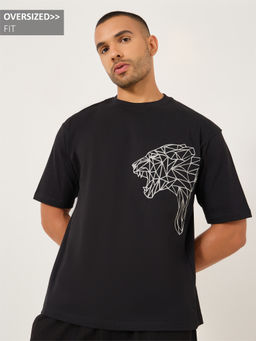 Styli - Men's Oversized Crew Neck Short Sleeve T-Shirt