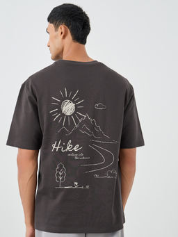 Styli - Men's Oversized Printed Crew Neck Short Sleeve T-Shirt