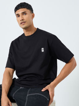 Styli Elevate - Men's Regular Solid Crew Neck Short Sleeve T-Shirt