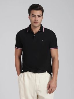 Tommy Hilfiger - Solid Regular Fit Cotton Polo T-Shirt