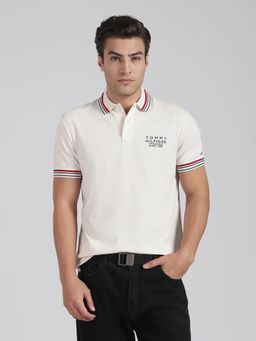 Tommy Hilfiger - Solid Logo Regular Fit Cotton Polo T-Shirt