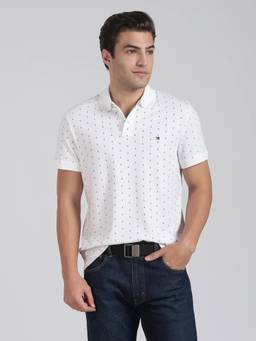 Tommy Hilfiger - Printed Regular Fit Cotton Polo T-Shirt