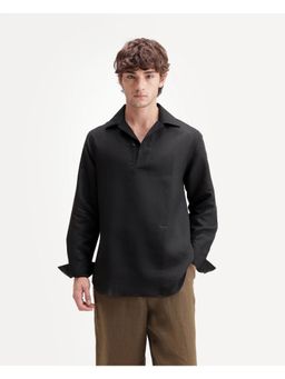 Rare Rabbit - Solid Jet Black Men's Shirt