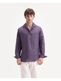 Rare Rabbit - Solid Dark Purple Men's Shirt
