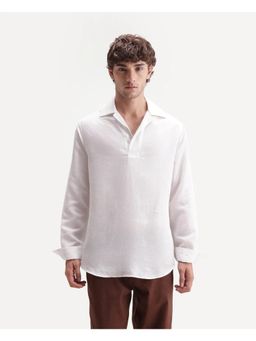 Rare Rabbit - Solid Pure White Men's Shirt