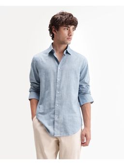 Rare Rabbit - Solid Dusty Blue Men's Shirt