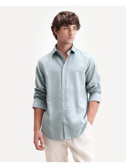 Rare Rabbit - Solid Dusky Blue Men's Shirt