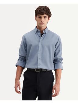 Rare Rabbit - Solid Dusky Blue Men's Shirt