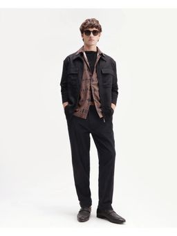 Rare Rabbit - Solid Jet Black Men's Trouser