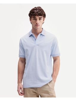 Rare Rabbit - Solid Light Blue Men's Polo T-Shirt