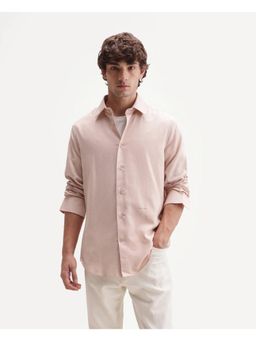 Rare Rabbit - Solid Light Beige Men's Shirt