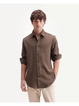 Rare Rabbit - Solid Olive Men's Shirt