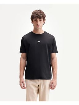 Rare Rabbit - Solid Jet Black Men's T-Shirt