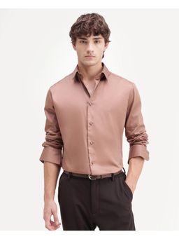 Rare Rabbit - Solid Light Brown Men's Shirt