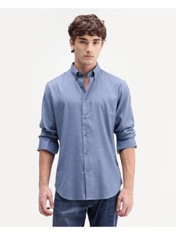 Rare Rabbit - Solid Dusky Blue Men's Shirt