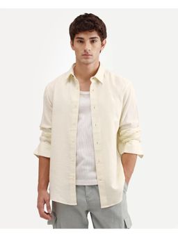 Rare Rabbit - Solid Off White Men's Shirt