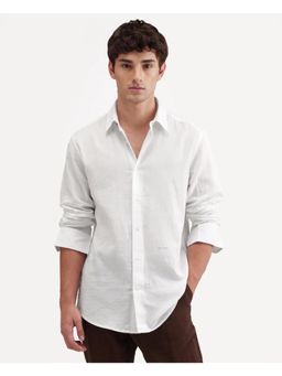 Rare Rabbit - Solid Pure White Men's Shirt