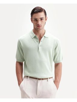 Rare Rabbit - Solid Light Green Men's Polo T-Shirt