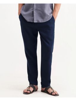 Rare Rabbit - Solid Navy Blue Men's Trouser