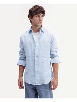Rare Rabbit - Windowpane Powder Blue Men's Shirt