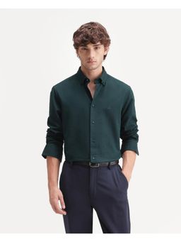 Rare Rabbit - Solid Dark Green Men's Shirt