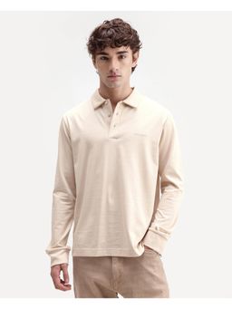 Rare Rabbit - Solid Light Beige Men's T-Shirt