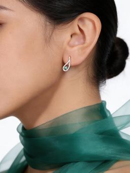 Ornate Jewels - 925 Silver Rhodium Plated Multi-Color Dazzling Oasis Earrings