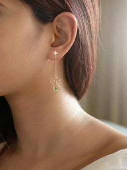 Ornate Jewels - 925 Silver Yellow Gold Multi-Color Starry Night Elegance Earrings