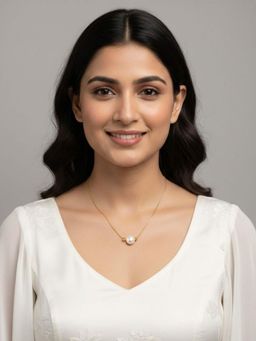 RACHIVA - 18K Gold Plated White Pearl Bead Necklace
