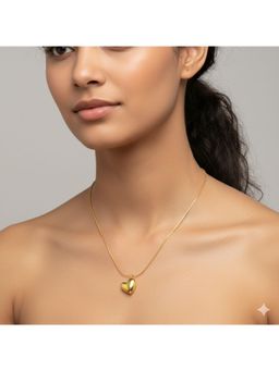RACHIVA - 18K Gold Plated Bold Puffy Heart Necklace