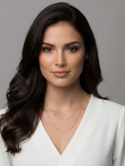RACHIVA - 18K Gold Plated Double Layer Beaded Necklace
