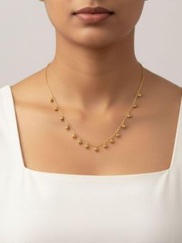 RACHIVA - 18K Gold Plated Ball Drop Necklace