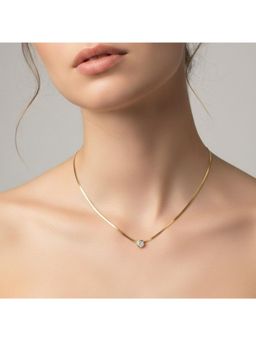 RACHIVA - 18K Gold Plated White Station Necklace