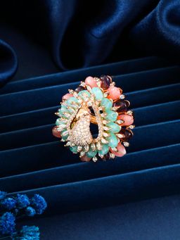 ZEWEL WORKS - Multi-Color Cocktail Ring