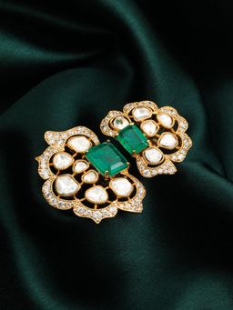 ZEWEL WORKS - Emerald Green Cocktail Ring