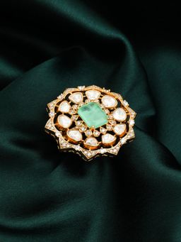 ZEWEL WORKS - Mint Green Cocktail Ring