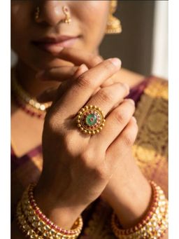 ZEWEL WORKS - Multi-Color Ruby Gold Ring