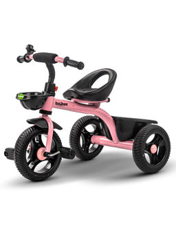 BAYBEE - Pink Tricycle Balanced Baby Trikes with Eva Wheels, Front & Back Storage