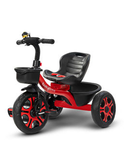 BAYBEE - Red Tricycle Smart Balanced Baby Trikes with Comfort Seat, Front & Back