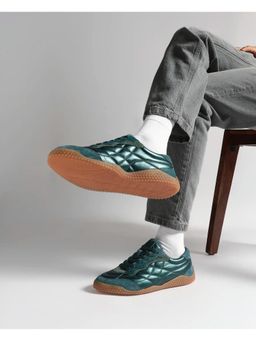 Rare Rabbit - Mens Temo Green Parachute Lace-Up Closure Sneakers