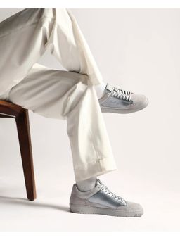 Rare Rabbit - Mens Amigo Grey Parachute Lace-Up Closure Sneakers