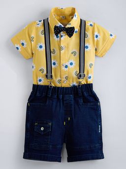 Hopscotch - Yellow 2-Pc Cotton Floral Formal Set