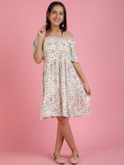 Lil Tomatoes - Girls Floral Printed Cotton Dress