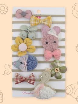 Polka Tots - Cotton Multi Designs Headband-Multicolor-Pack Of 10 (12-36 Months)