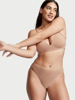 Victoria's Secret - Beige Stretch Cotton High-Leg Brief Panty